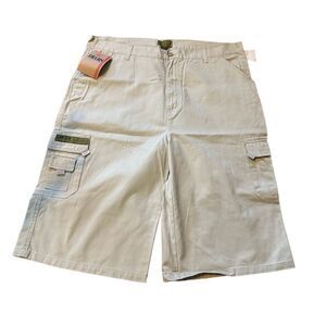 Chams Men's Beige Cargo‎ Shorts Army Surplus Style Casual Comfort